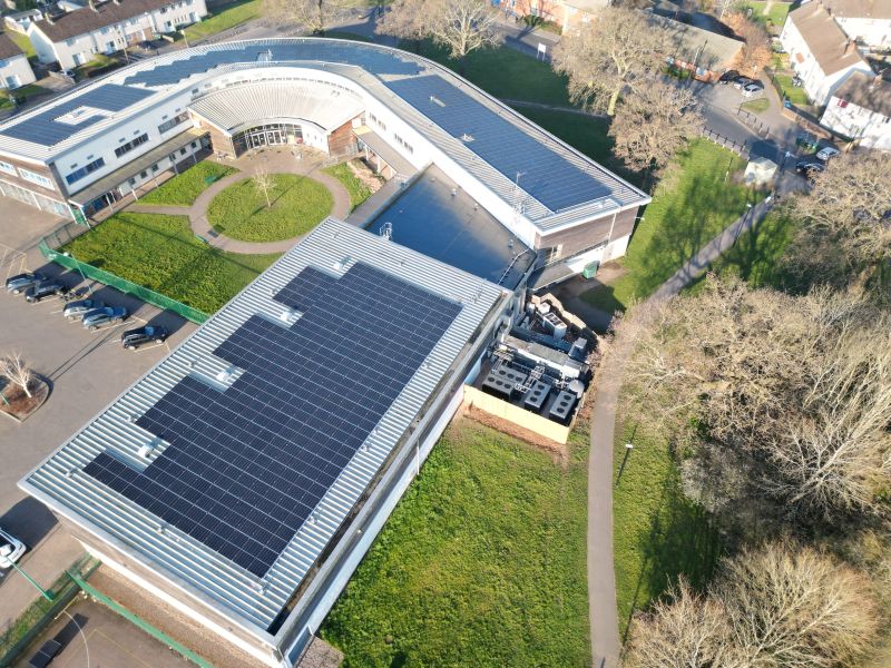 Heat pump and solar panels